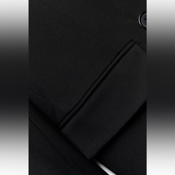 Zara Black Long Oversized double breasted Jacket Blazer Coat Size XS - S NWT - Picture 11 of 16
